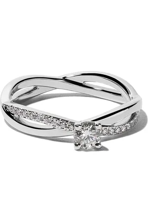 De Beers Infinity Platinring mit Solitär-Diamant