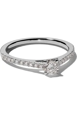 De Beers DB Classic Platinring in Solitär-Optik mit Diamanten