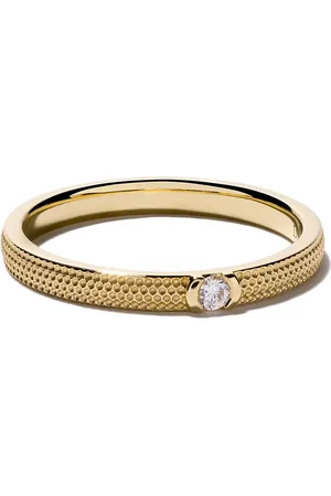 De Beers 18kt Gelbgoldring mit Diamant