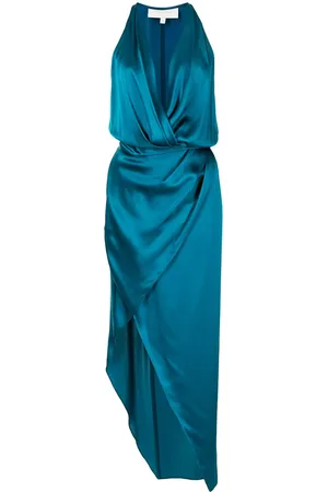 Michelle Mason Asymmetrisches Neckholder-Seidenkleid