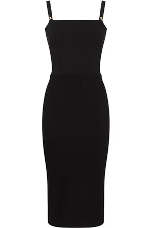 Dolce & Gabbana Midikleid mit Logo-Applikation
