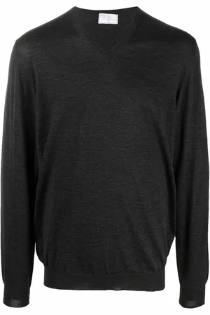 FEDELI Pullover mit V-Ausschnitt