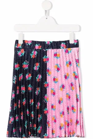 Msgm Faltenrock mit Blumen-Print