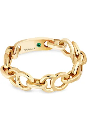 COURBET 18kt Celeste Gelbgoldring
