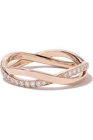 De Beers 18kt Infinity Rotgoldring mit Diamanten-Pavé