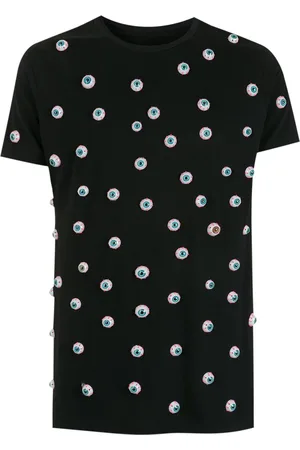 AMIR SLAMA T-Shirt mit Augen-Print