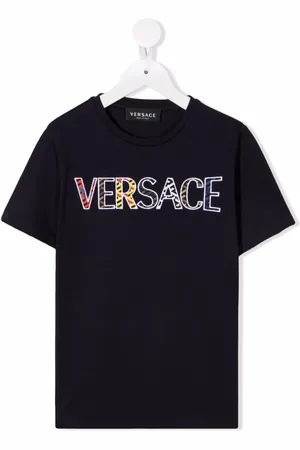 VERSACE T-Shirt mit Logo-Applikation