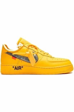 Nike X Off-White Air Force 1 Low University Gold Sneakers