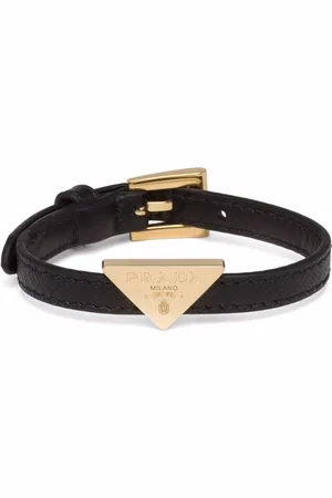 Prada Lederarmband mit Logo