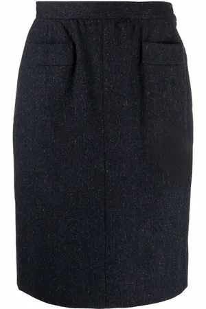 Saint Laurent 1980s Gerader Taillenrock