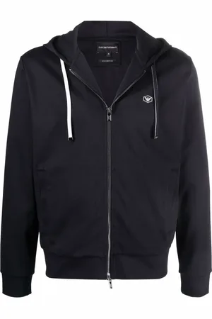 Emporio Armani Kapuzenjacke mit Logo-Patch