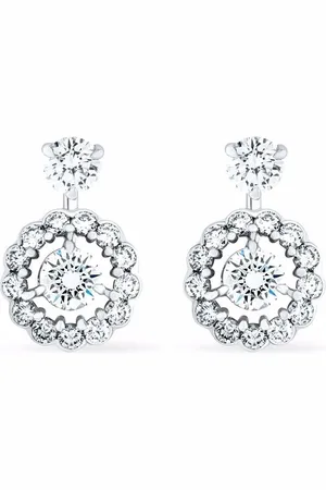 David Morris 18kt Weißgoldohrringe mit Diamanten
