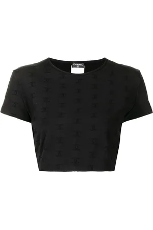 CHANEL 1997 Cropped-Top mit CC-Stickerei