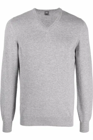 FEDELI Kaschmirpullover mit V-Ausschnitt