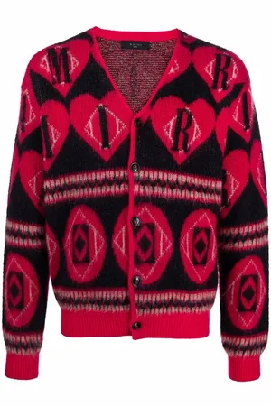 AMIRI Intarsien-Cardigan mit Logo