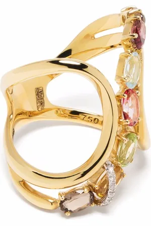 Brumani 18kt Gelbgoldring mit Diamanten