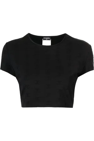 CHANEL 1997 Cropped-Top mit CC-Stickerei