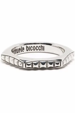 EMANUELE BICOCCHI Sechseckiger Ring mit Nieten