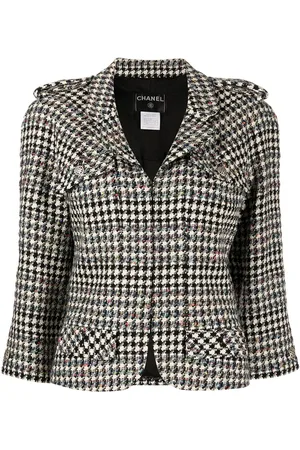 CHANEL 2006 Jacke mit Hahnentrittmuster