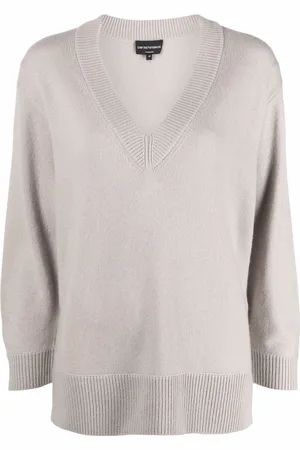 Emporio Armani Kaschmirpullover mit V-Ausschnitt