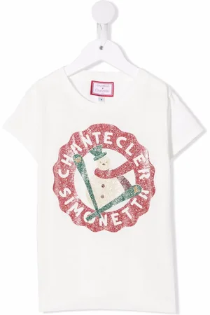 Simonetta T-Shirt mit Schneemann-Print