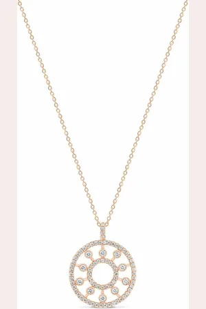 De Beers 18kt Dewdrop Madallion Rotgoldhalskette mit Diamant