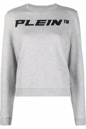 Philipp Plein Meliertes Sweatshirt mit Logo-Print