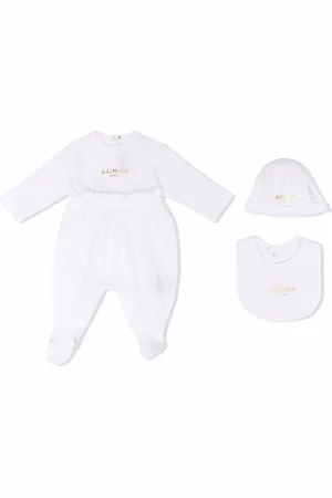 Balmain Strampler-Set mit Logo-Print