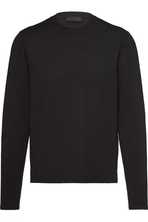 Prada Langarmshirt mit Logo-Stickerei