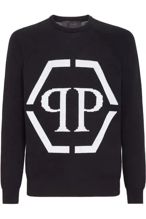 Philipp Plein Intarsien-Pullover mit Logo