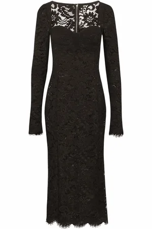 Dolce & Gabbana Midikleid mit Wellensaum