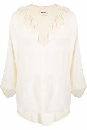Khaite Bluse mit Rüschenkragen