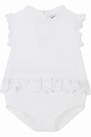 Dolce & Gabbana Strampler mit Lochstickerei