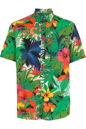AMIR SLAMA Hemd mit Blumen-Print