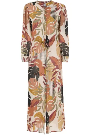 AMIR SLAMA Maxikleid mit Print