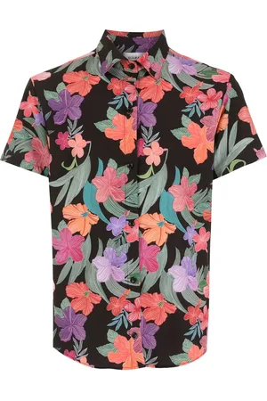 AMIR SLAMA Hemd mit Blumen-Print