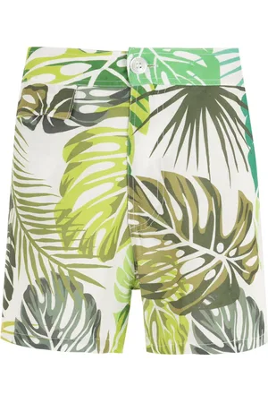 AMIR SLAMA Shorts mit Blatt-Print