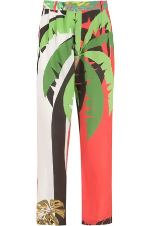 AMIR SLAMA Hose mit tropischem Print
