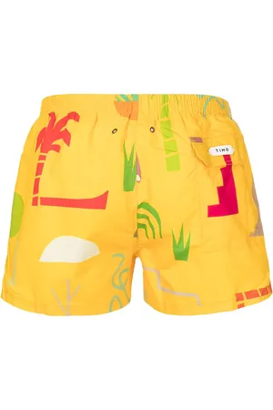 T.U.K. Badeshorts mit Hawaii-Print