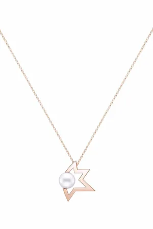 Tasaki 18kt Comet Plus Rotgoldhalskette mit Perlenanhänger