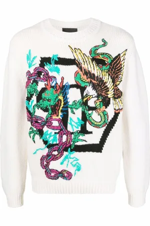 Philipp Plein Pullover mit Intarsienmuster