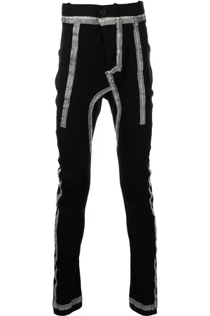 11 BY BORIS BIDJAN SABERI Skinny-Hose mit Besatzstreifen