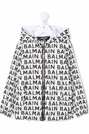 Balmain Kapuzenjacke mit Logo-Print