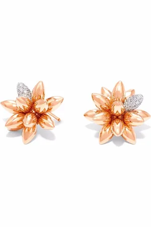 David Morris 18kt Rotgoldohrstecker mit Diamanten