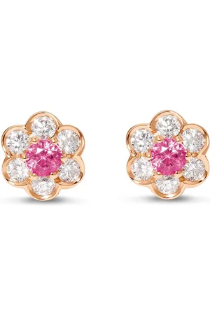 David Morris 18kt Rotgoldohrstecker mit einem Diamanten