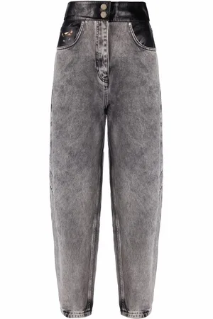 ULYANA SERGEENKO Ausgeblichene High-Waist-Jeans