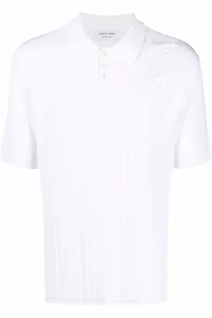 Marine Serre Poloshirt mit Sichelmond-Muster