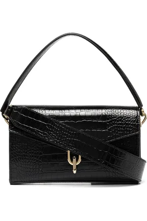 ANINE BING Schultertasche mit Kroko-Effekt