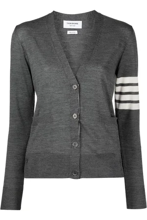 Thom Browne Gestreifter Cardigan mit V-Ausschnitt