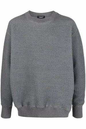UNDERCOVER Pullover mit geripptem Rundhalsausschnitt